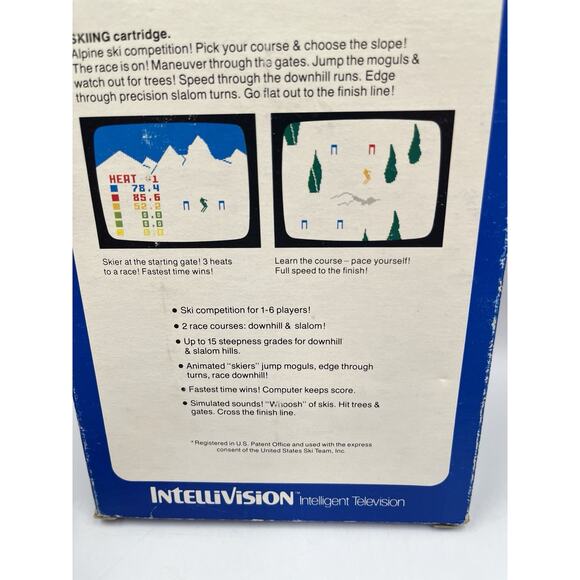 Skiing By Mattel Electronics Intellivision Game, Box, & Manual - Picture 4 of 9